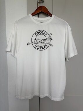 CROSBY & HOWARD CREW NECK SHORT SLEEVE T-SHIRT WHITE MEN’S XL